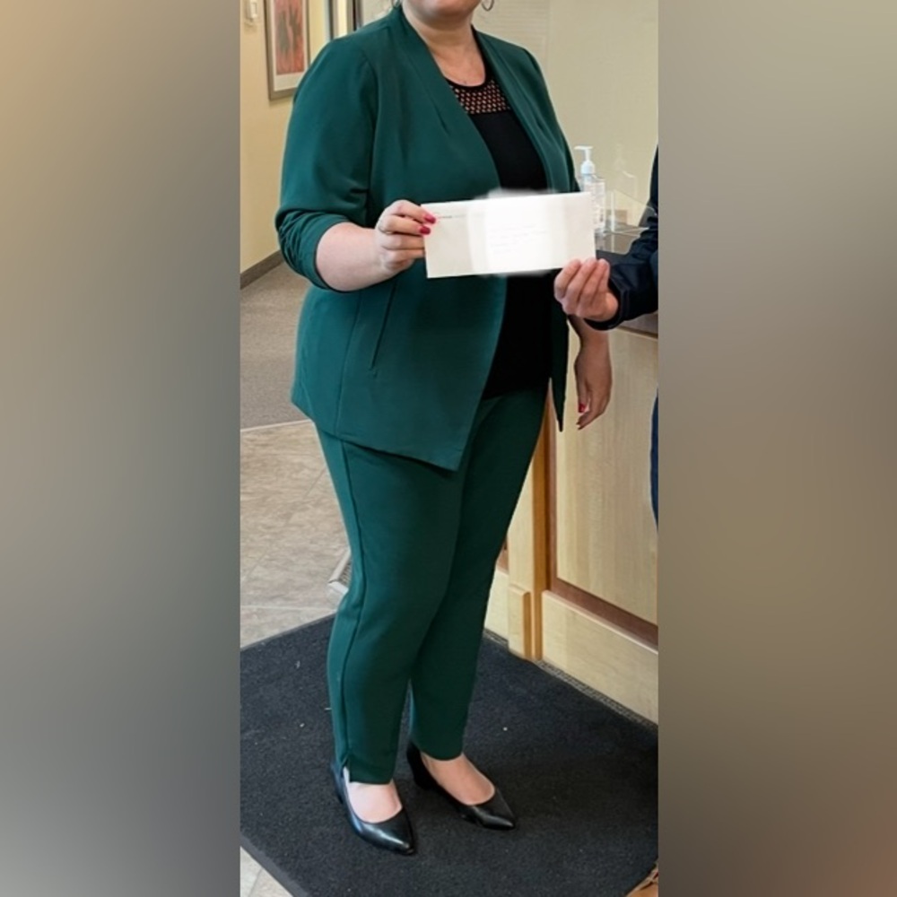 Addition Elle Dark Green Women's Blazer & pant suit